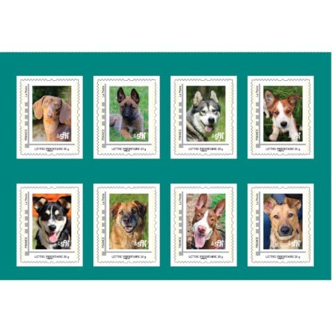 CARNET DE TIMBRES CHIENS - LA SPA